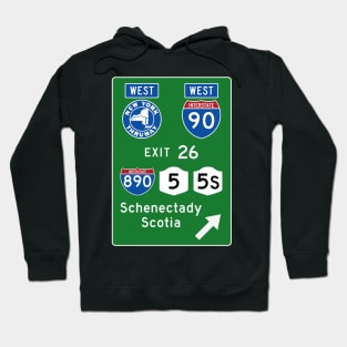 New York Thruway Westbound Exit 26: Schenectady Scotia I-890 NY Rte 7, 5S Hoodie